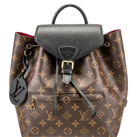 Louis Vuitton Monogram Canvas Backpack with Black Accents  display picture 3